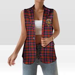 ScotsTee Shop Scottish MacPherson Modern Women's Tartan Sleeveless Blazer Suit Vest