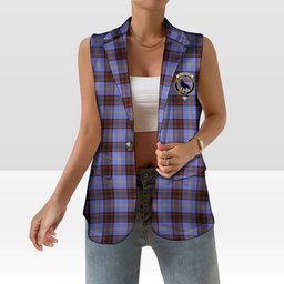 ScotsTee Shop Scottish Rutherford SC Women's Tartan Sleeveless Blazer Suit Vest