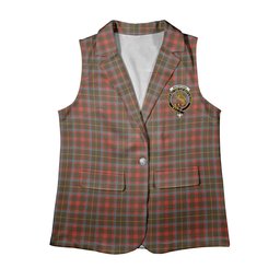 ScotsTee Shop Scottish MacIntosh Hunting Weathered Women's Tartan Sleeveless Blazer Suit Vest