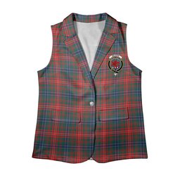 ScotsTee Shop Scottish Wilson Modern Tartan Women's Tartan Sleeveless Blazer Suit Vest