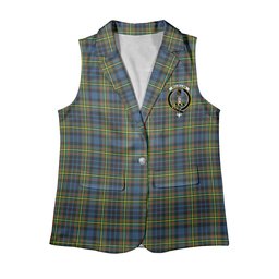 ScotsTee Shop Scottish McLellan Ancient Women's Tartan Sleeveless Blazer Suit Vest