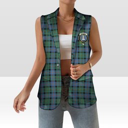 ScotsTee Shop Scottish Malcolm Ancient Women's Tartan Sleeveless Blazer Suit Vest