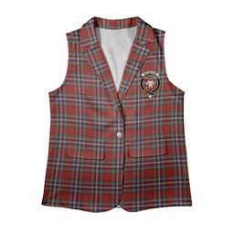ScotsTee Shop Scottish McFarlane Red Women's Tartan Sleeveless Blazer Suit Vest