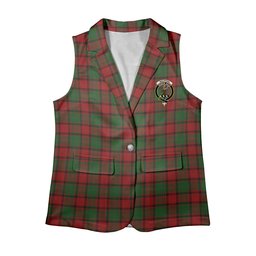 ScotsTee Shop Scottish MacPhail Women's Tartan Sleeveless Blazer Suit Vest