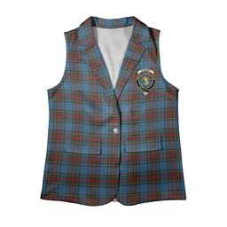 ScotsTee Shop Scottish Stewart Royal Blue Women's Tartan Sleeveless Blazer Suit Vest