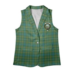 ScotsTee Shop Scottish Kennedy Irish Modern Women's Tartan Sleeveless Blazer Suit Vest