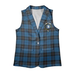 ScotsTee Shop Scottish Ramsay Blue Hunting Women's Tartan Sleeveless Blazer Suit Vest