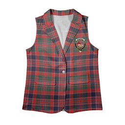 ScotsTee Shop Scottish McDonald of Boisdale Modern Women's Tartan Sleeveless Blazer Suit Vest