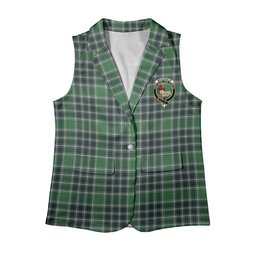 ScotsTee Shop Scottish McDonald Lord of the Isles Hunting Modern Women's Tartan Sleeveless Blazer Suit Vest