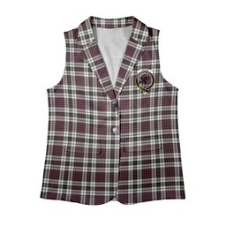 ScotsTee Shop Scottish Little Dress Modern Women's Tartan Sleeveless Blazer Suit Vest