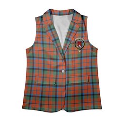 ScotsTee Shop Scottish MacCracken Ancient Women's Tartan Sleeveless Blazer Suit Vest