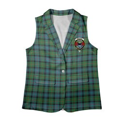 ScotsTee Shop Scottish MacLeod of Skye Ancient Women's Tartan Sleeveless Blazer Suit Vest