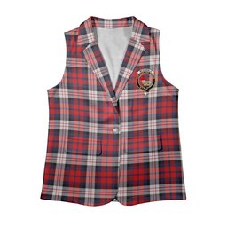 ScotsTee Shop Scottish McDonald Dress Irish Modern Women's Tartan Sleeveless Blazer Suit Vest