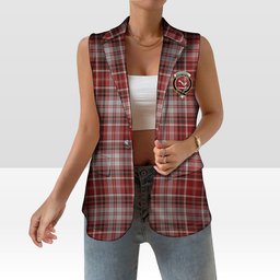 ScotsTee Shop Scottish MacDougall Dress Women's Tartan Sleeveless Blazer Suit Vest