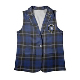 ScotsTee Shop Scottish Ramsay Blue Modern Women's Tartan Sleeveless Blazer Suit Vest