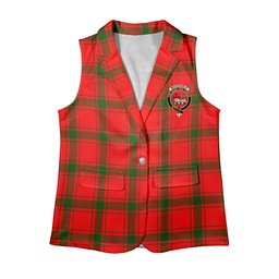 ScotsTee Shop Scottish MacDonald of Sleat SC Women's Tartan Sleeveless Blazer Suit Vest