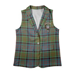 ScotsTee Shop Scottish MacDonald of Clan Ranald Ancient Women's Tartan Sleeveless Blazer Suit Vest