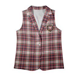 ScotsTee Shop Scottish MacFarlane Dress Modern Women's Tartan Sleeveless Blazer Suit Vest