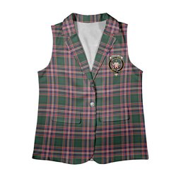 ScotsTee Shop Scottish MacFarlane Hunting Modern Women's Tartan Sleeveless Blazer Suit Vest