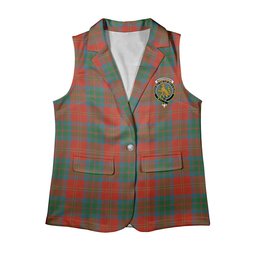 ScotsTee Shop Scottish MacPherson of Cluny Ancient Women's Tartan Sleeveless Blazer Suit Vest