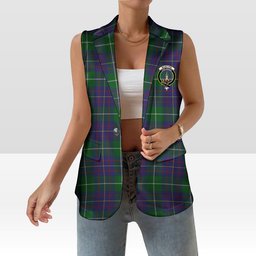 ScotsTee Shop Scottish McIntyre Inglis Women's Tartan Sleeveless Blazer Suit Vest
