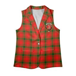 ScotsTee Shop Scottish Quarrie Modern Women's Tartan Sleeveless Blazer Suit Vest