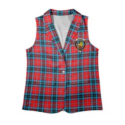 ScotsTee Shop Scottish MacTavish Modern Women's Tartan Sleeveless Blazer Suit Vest