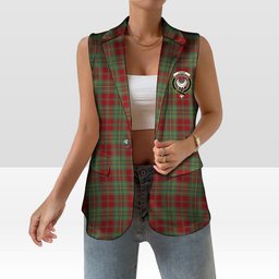 ScotsTee Shop Scottish Leask Women's Tartan Sleeveless Blazer Suit Vest