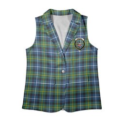 ScotsTee Shop Scottish MacNeill Of Barra Ancient Women's Tartan Sleeveless Blazer Suit Vest