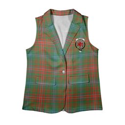 ScotsTee Shop Scottish Wilson Ancient Clan Women's Tartan Sleeveless Blazer Suit Vest