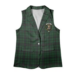 ScotsTee Shop Scottish Menzies Green Women's Tartan Sleeveless Blazer Suit Vest