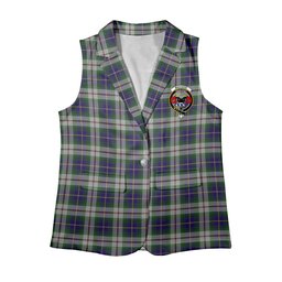 ScotsTee Shop Scottish MacLeod Of Californian Women's Tartan Sleeveless Blazer Suit Vest