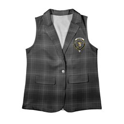 ScotsTee Shop Scottish Stewart Mourning 1880 Women's Tartan Sleeveless Blazer Suit Vest
