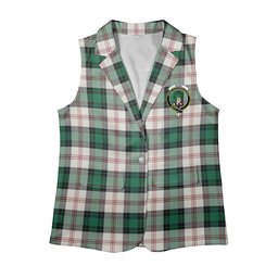 ScotsTee Shop Scottish Ross Arisaid Modern Women's Tartan Sleeveless Blazer Suit Vest