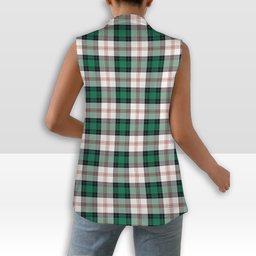 ScotsTee Shop Scottish Ross Arisaid Modern Women's Tartan Sleeveless Blazer Suit Vest