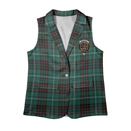 ScotsTee Shop Scottish MacAulay of Lewis Modern Women's Tartan Sleeveless Blazer Suit Vest