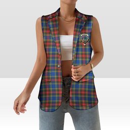 ScotsTee Shop Scottish MacBeth Modern SC Women's Tartan Sleeveless Blazer Suit Vest