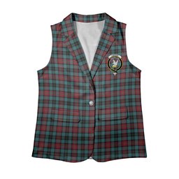 ScotsTee Shop Scottish Lindsay-McGee Ancient Clan Women's Tartan Sleeveless Blazer Suit Vest