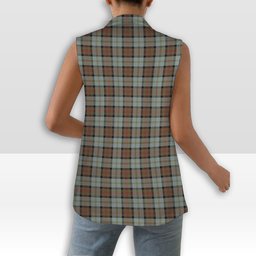 ScotsTee Shop Scottish McLeod of Harris Weathered Women's Tartan Sleeveless Blazer Suit Vest