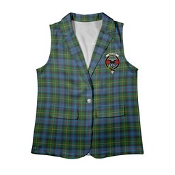 ScotsTee Shop Scottish MacLeod of Skye Women's Tartan Sleeveless Blazer Suit Vest