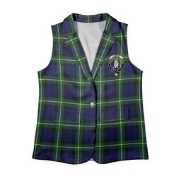 ScotsTee Shop Scottish Lamont Modern Women's Tartan Sleeveless Blazer Suit Vest