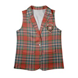 ScotsTee Shop Scottish McFarlane Red Ancient Women's Tartan Sleeveless Blazer Suit Vest