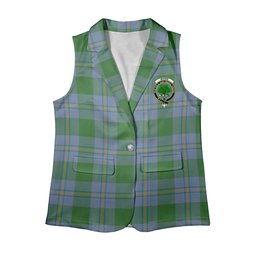 ScotsTee Shop Scottish Irvine of Bonshaw Ancient Women's Tartan Sleeveless Blazer Suit Vest