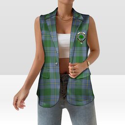 ScotsTee Shop Scottish Irvine of Bonshaw Ancient Women's Tartan Sleeveless Blazer Suit Vest