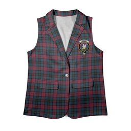 ScotsTee Shop Scottish Lindsay-McGee Modern Clan Women's Tartan Sleeveless Blazer Suit Vest
