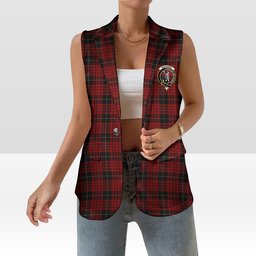 ScotsTee Shop Scottish MacQueen Women's Tartan Sleeveless Blazer Suit Vest