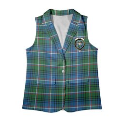 ScotsTee Shop Scottish Shaw of Carolina Ancient Women's Tartan Sleeveless Blazer Suit Vest