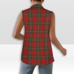 ScotsTee Shop Scottish MacAulay of Ardincaple Women's Tartan Sleeveless Blazer Suit Vest