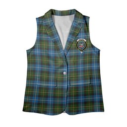 ScotsTee Shop Scottish MacNeil of Barra Women's Tartan Sleeveless Blazer Suit Vest