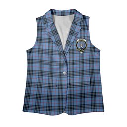 ScotsTee Shop Scottish McKay Blue Women's Tartan Sleeveless Blazer Suit Vest